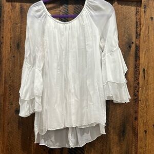 Tempo Paris Washable Silk Tiered Tunic Top